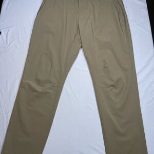 Fabletics The Don Trouser Khaki Stretch Wrinkle Resistant Pants Mens 36x32